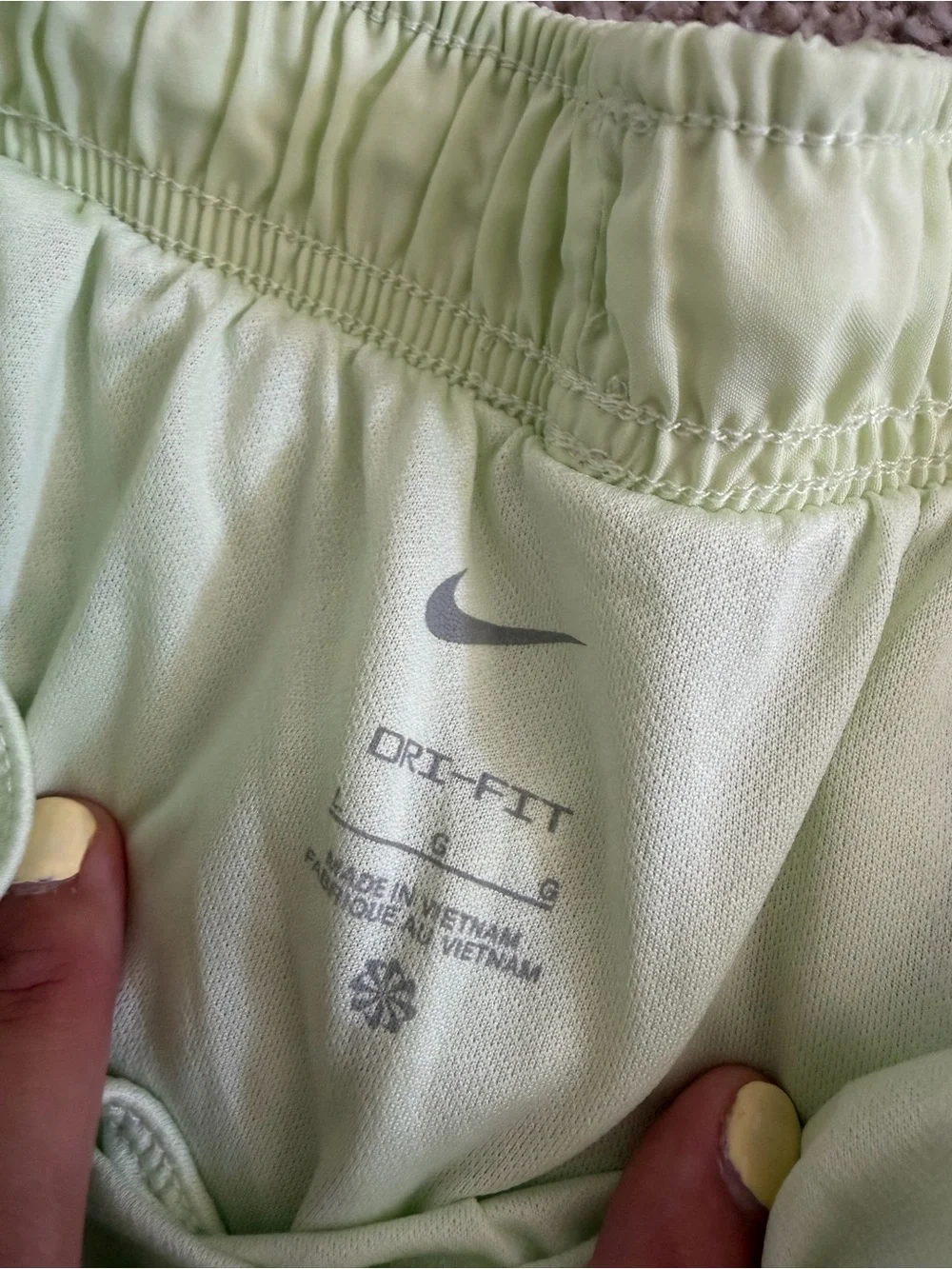 Nike Light Green/Yellow Women's Dri Fit Shorts